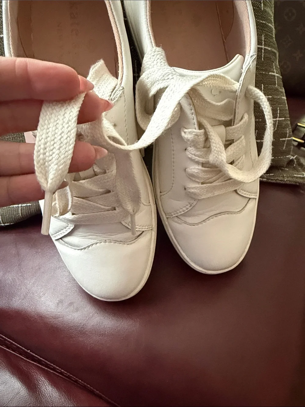 kate spade white leather