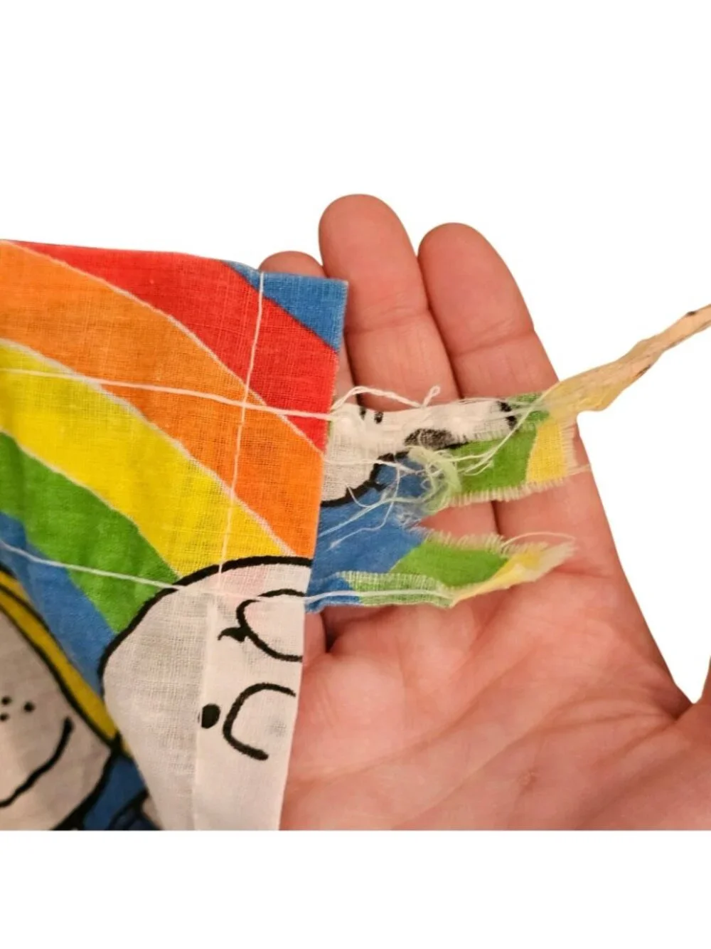 VTG Peanuts Rainbow Race Day Charlie Brown Snoopy Window‎ Valances 2 29