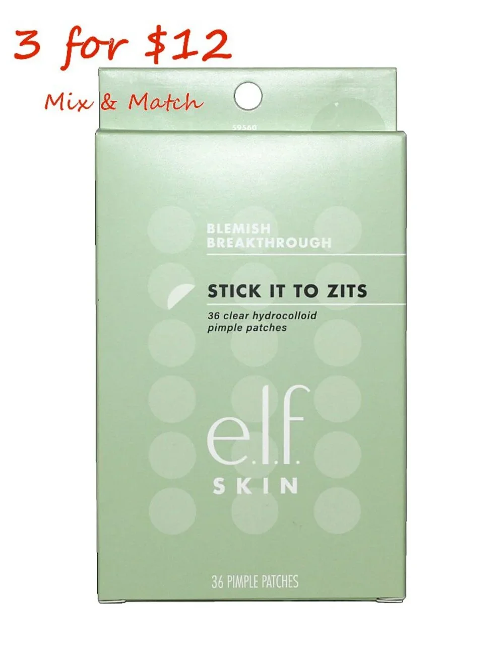 E.L.F Skin Blemish Breakthrough Stick It to Zits 36-ct Clear Pimple Patches