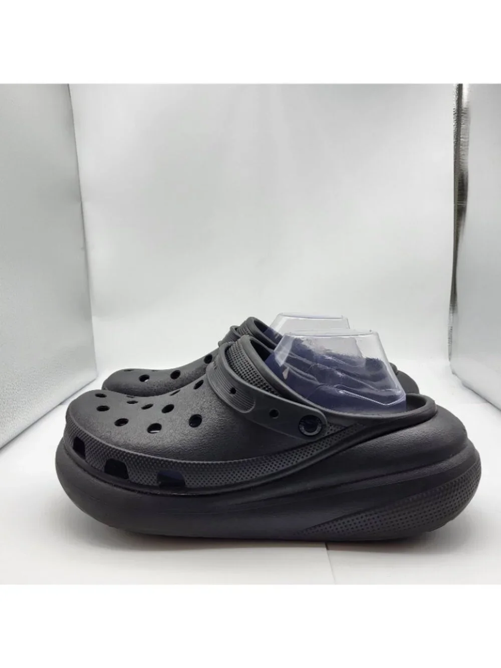 Crocs Mega Crush Clogs Black Men's Sz 13 Platform Vegan black slip on blemished