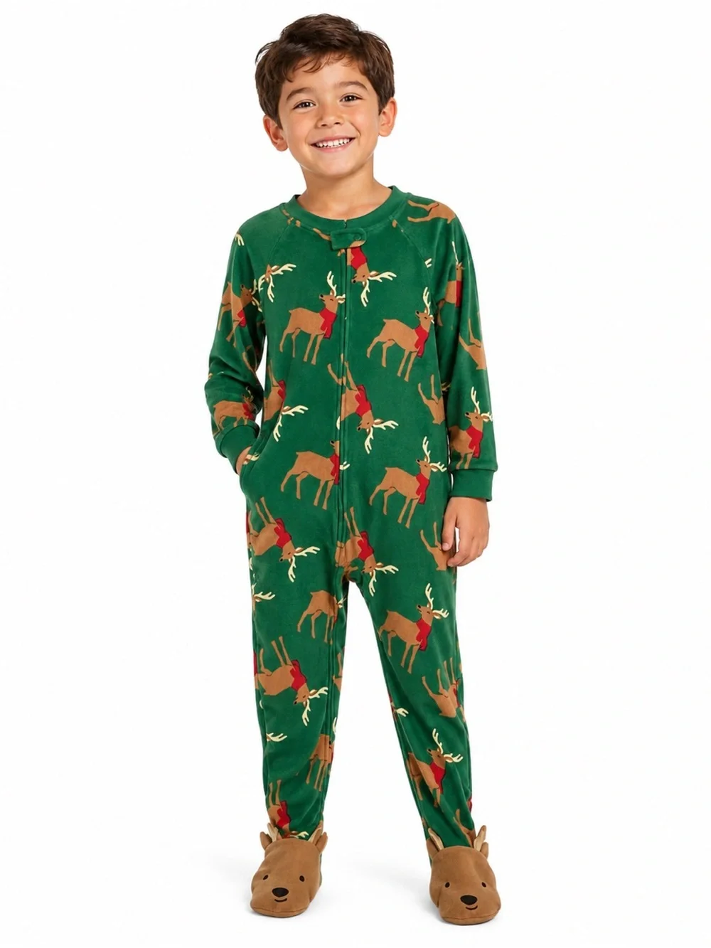 Carter’s Child of Mine Christmas Reindeer One Piece Pajamas Size 5T