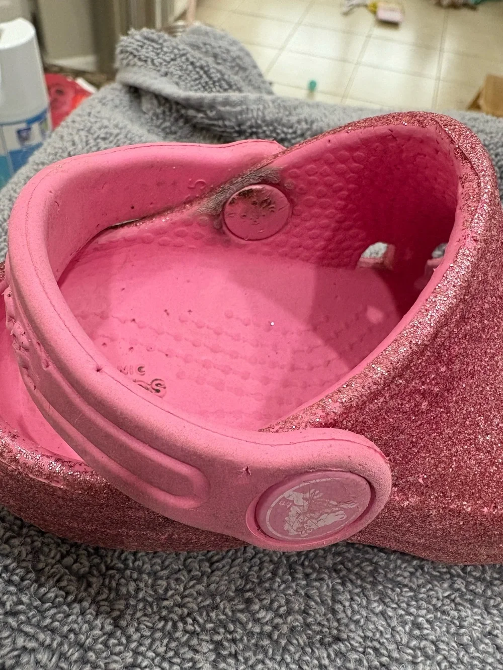 CROCS pink glitter