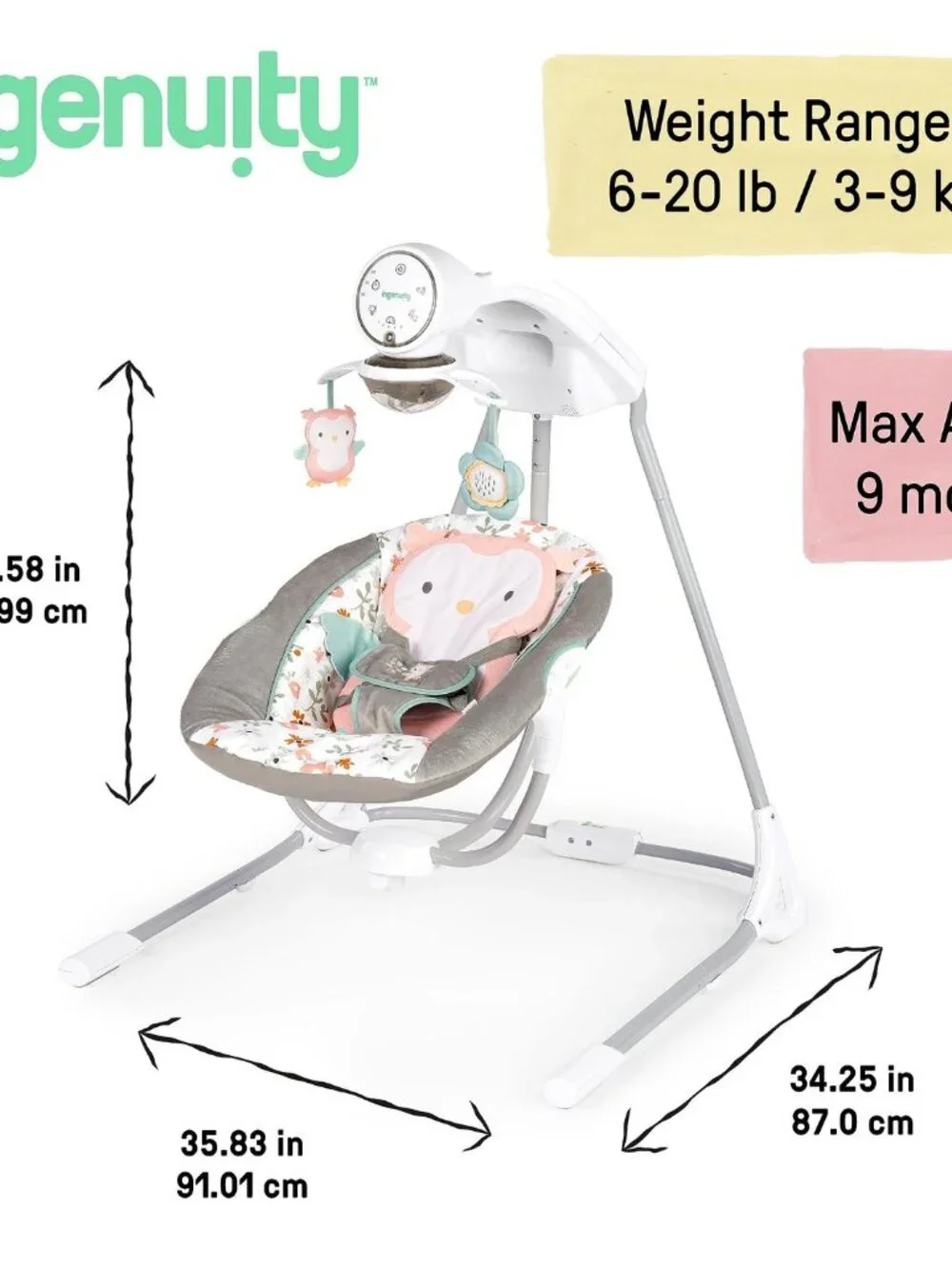 Ingenuity calming swing point