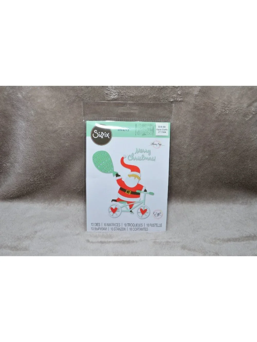 Sizzix Thinlits Santa's Bike Christmas Metal Die Cutting Set Cardmaking Holiday