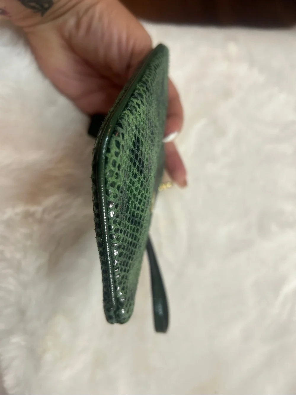 Coach wristlet green