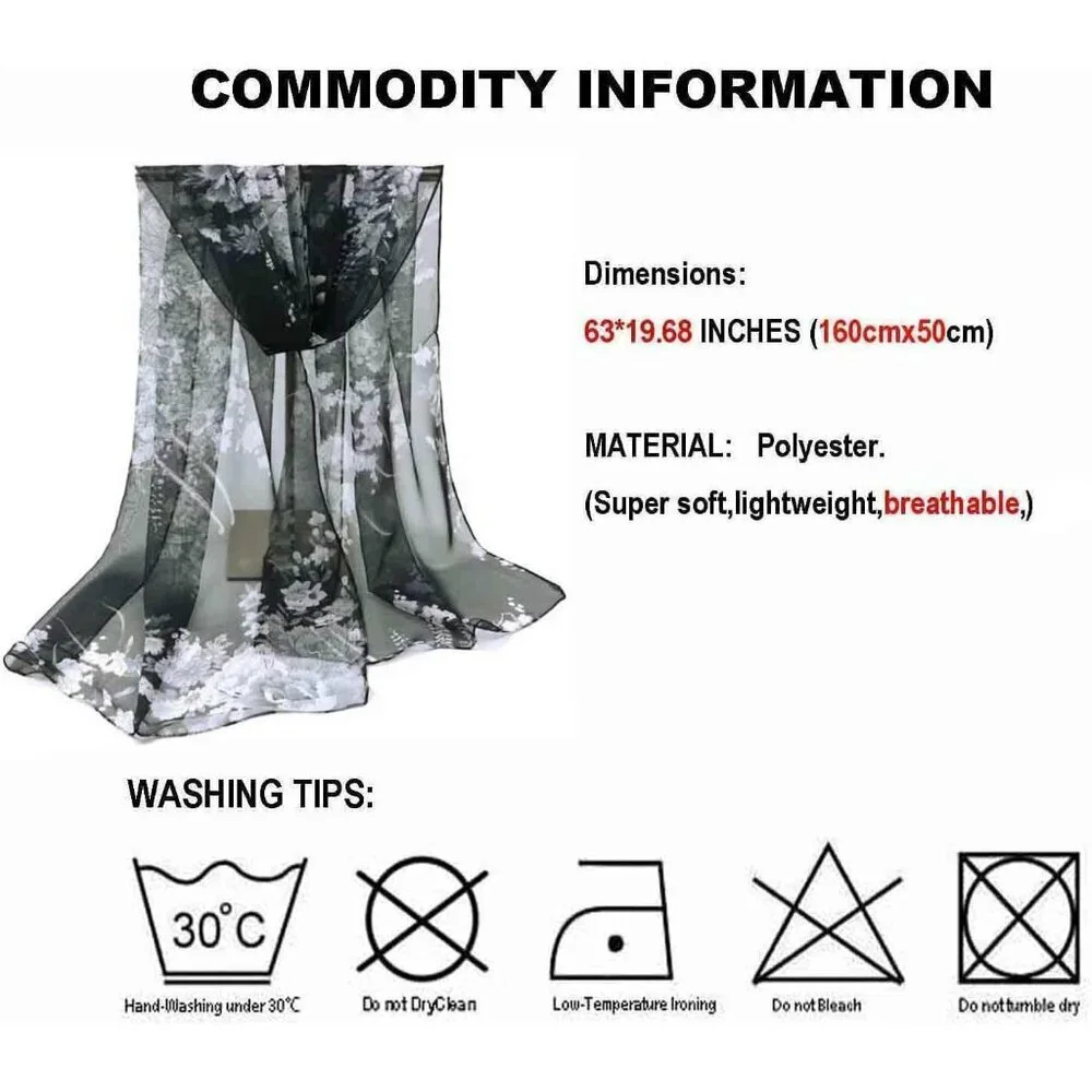 N/A dimensions scarf
