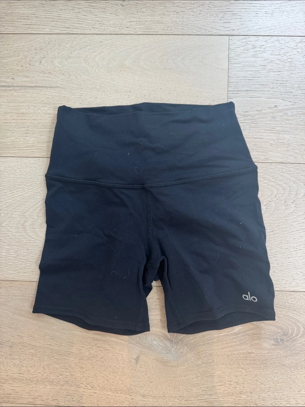 ALO Yoga Black High-Rise Bike Shorts