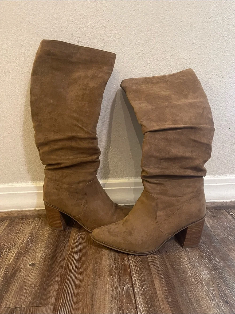 Brown Suede Over-the-Knee Boots