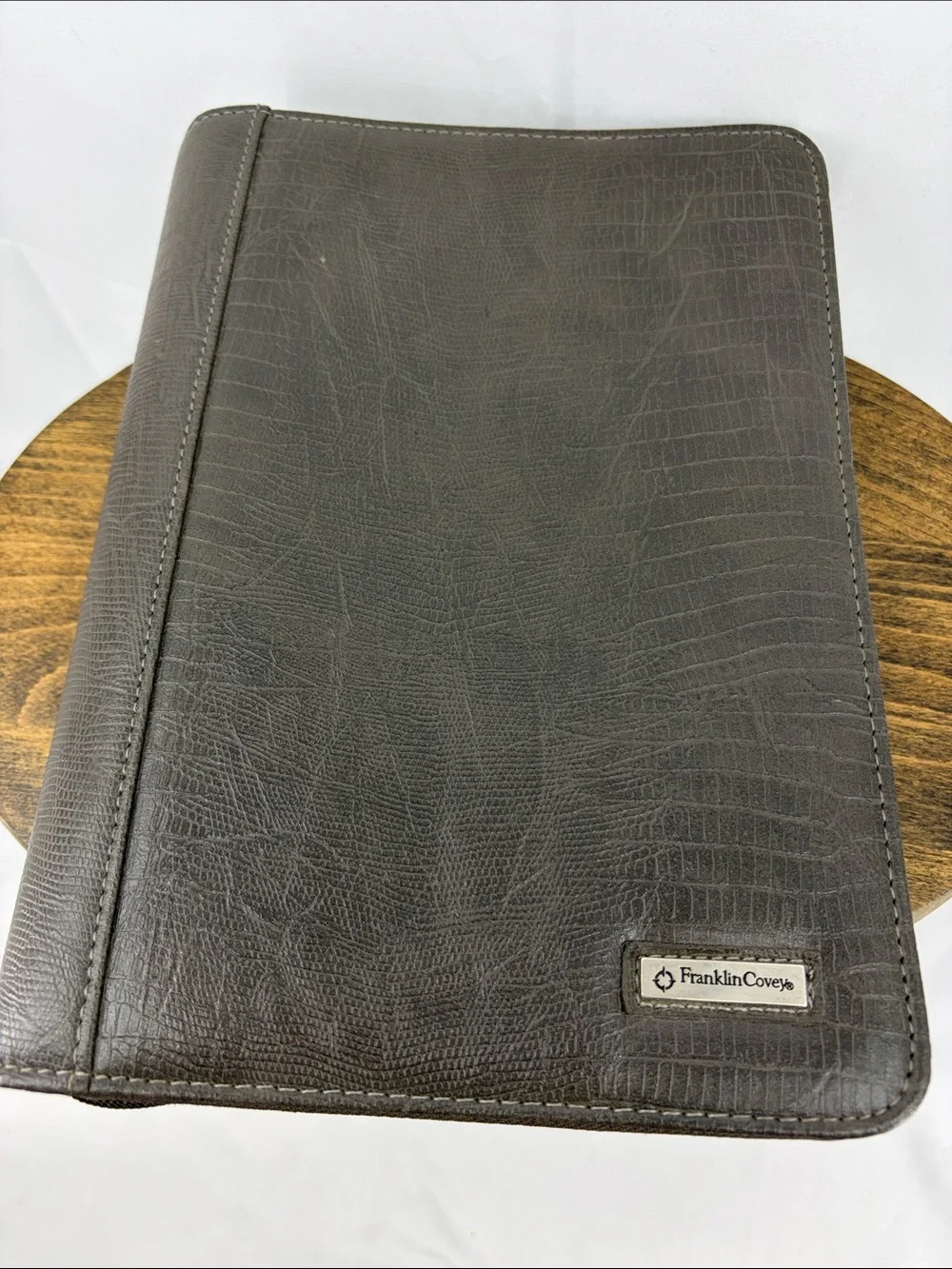 Franklin Covey Faux Croc Classic Zip Planner Binder Case Organizer, 7 ring, 1.5