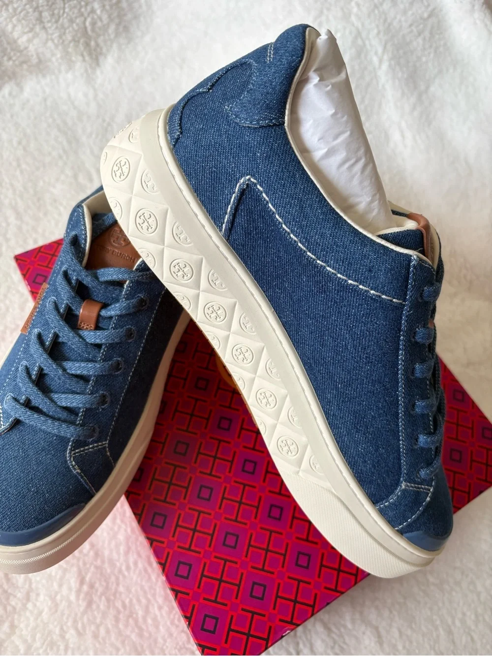 Tory Burch denim upper