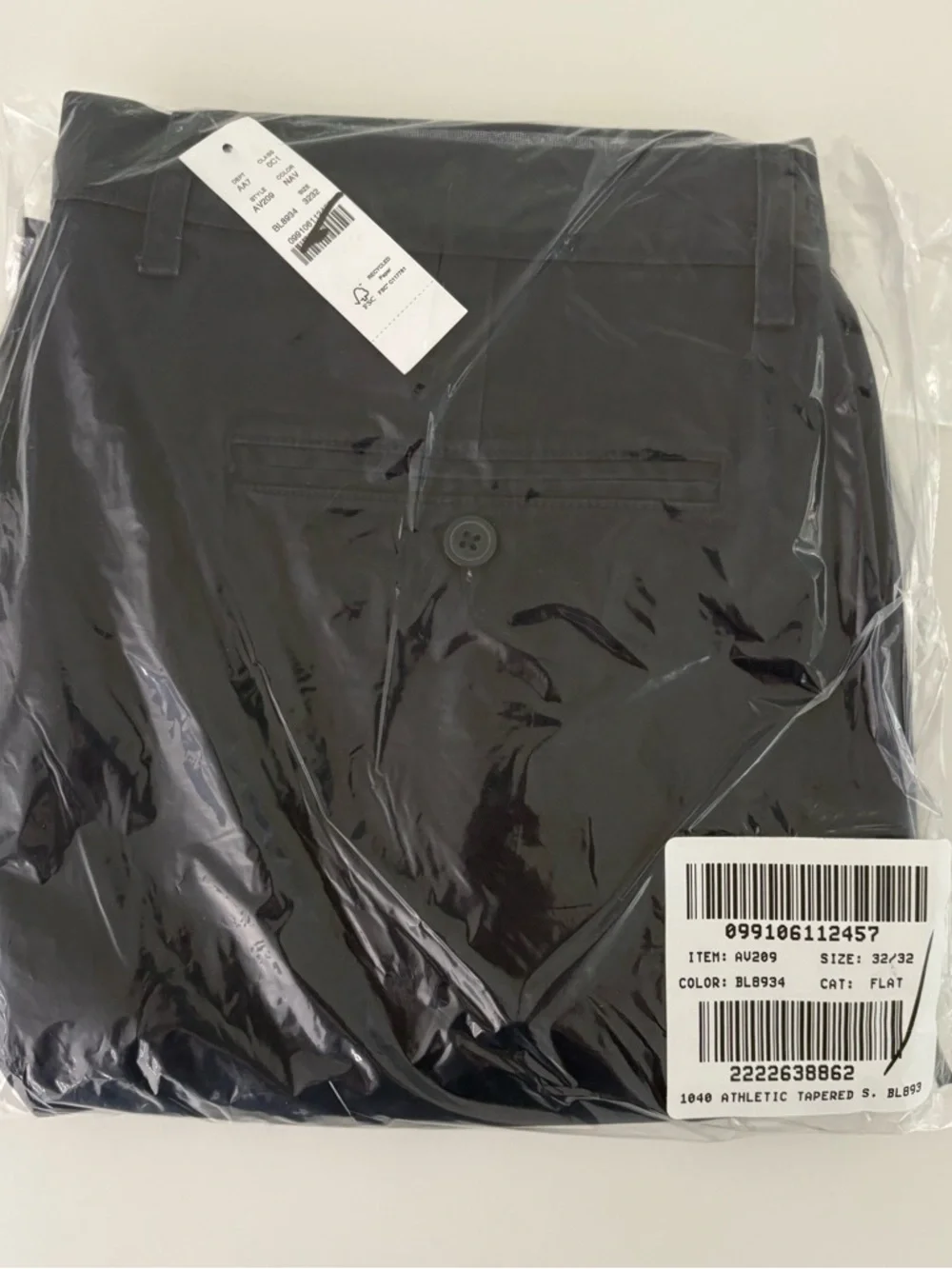 NWT J. Crew 1040 Athletic Tapered-fit Stretch Chino Pant Navy Blue