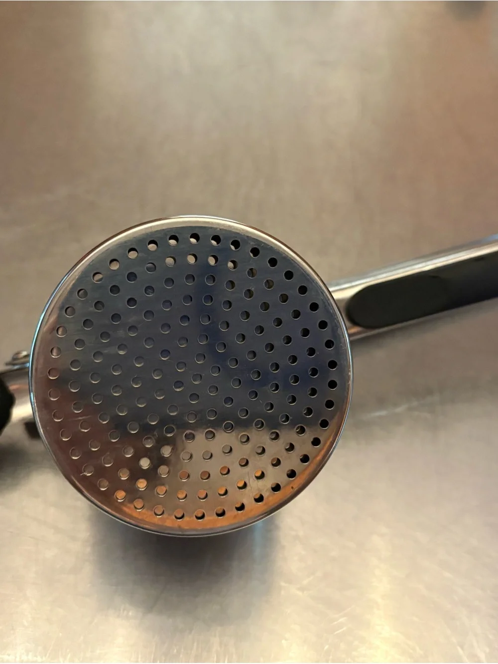 Oxo Stainless Steel Potato Ricer with Black Handle Grip
