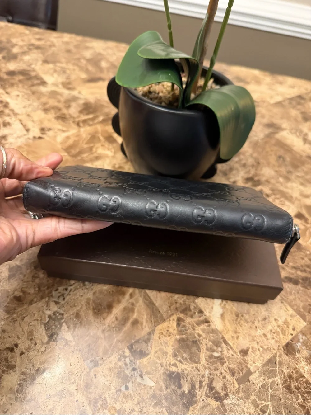 GUCCI Guccissima Leather Wallet & Box