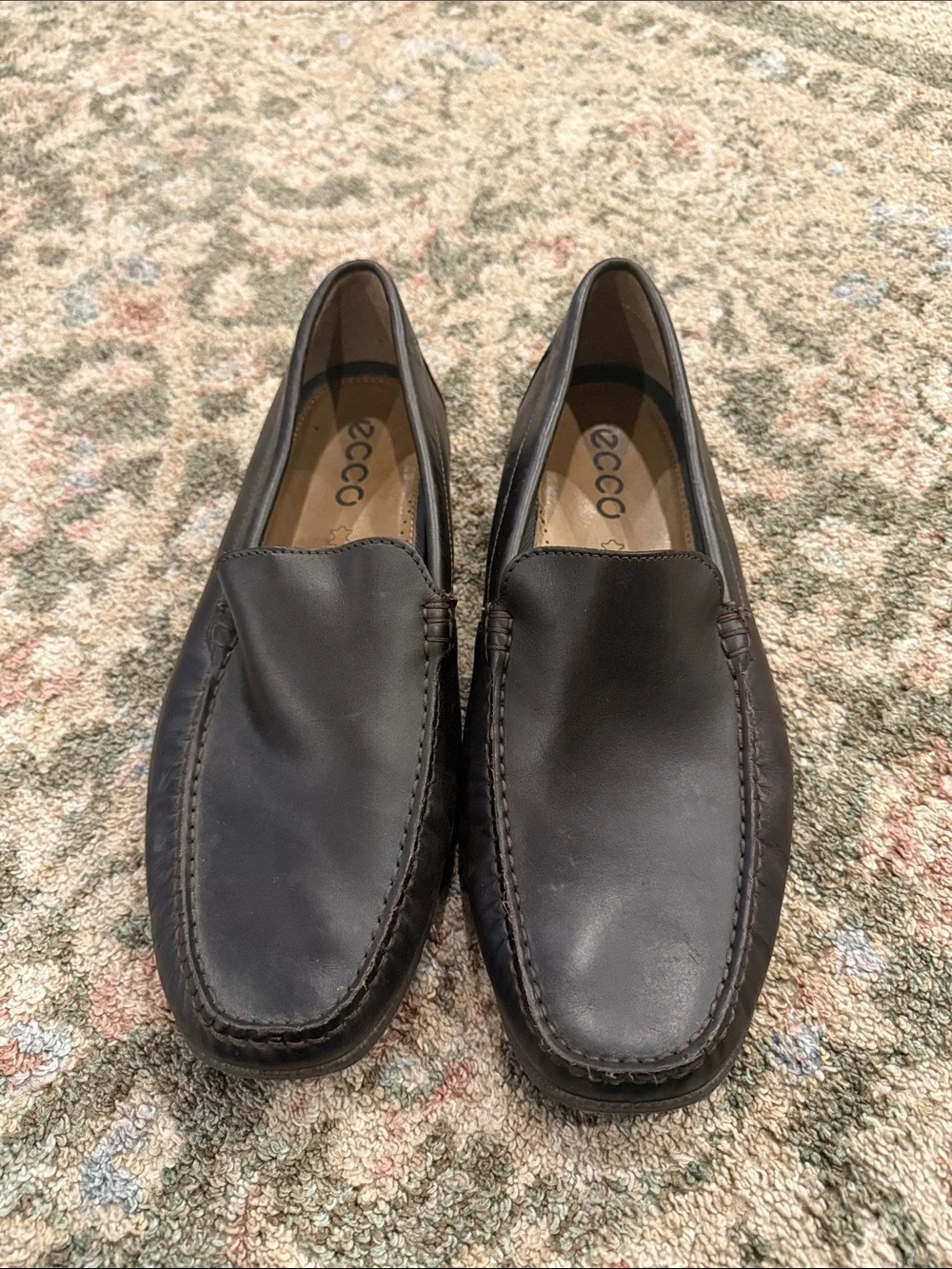 Ecco Real Leather Men's Brown Loafers Size  9 (43)