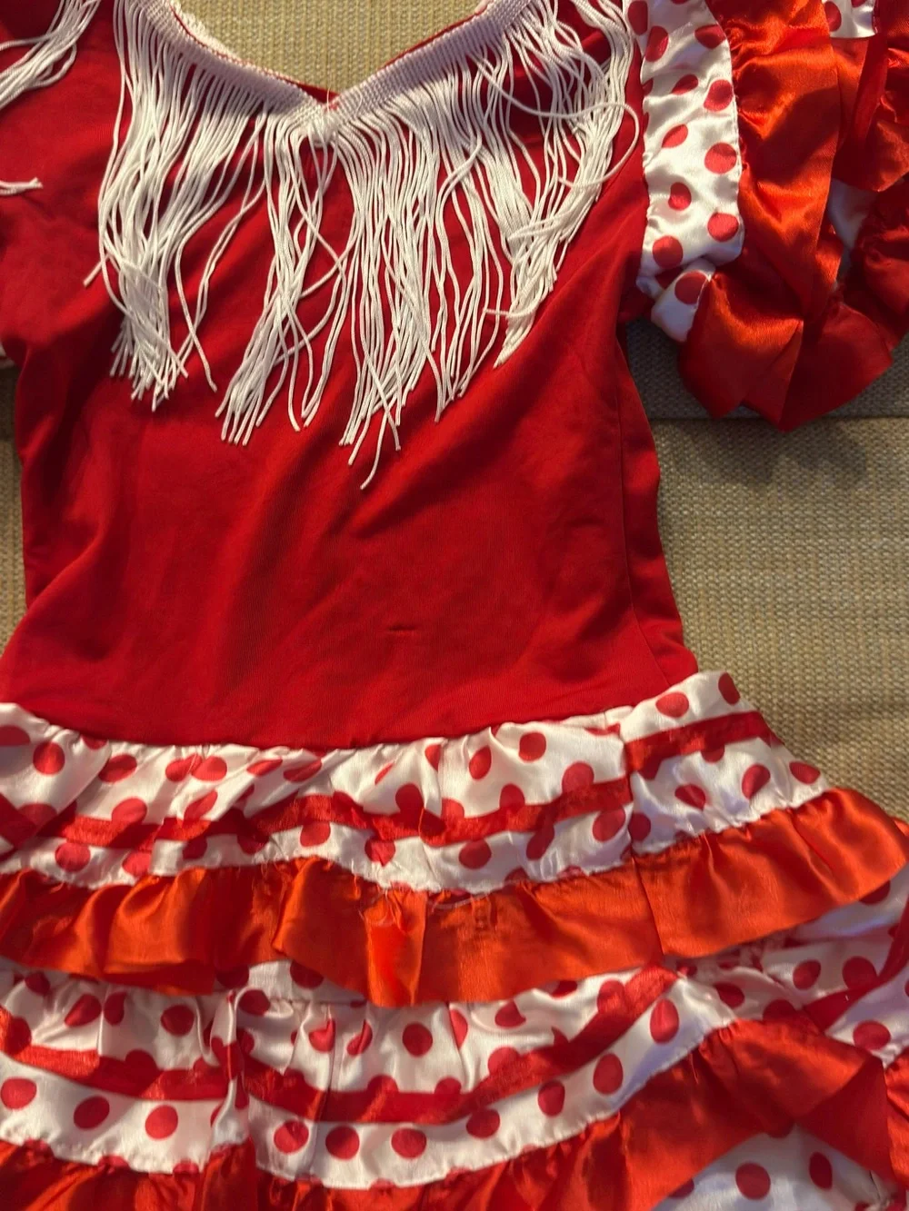 N/A ruffle fitted cotton