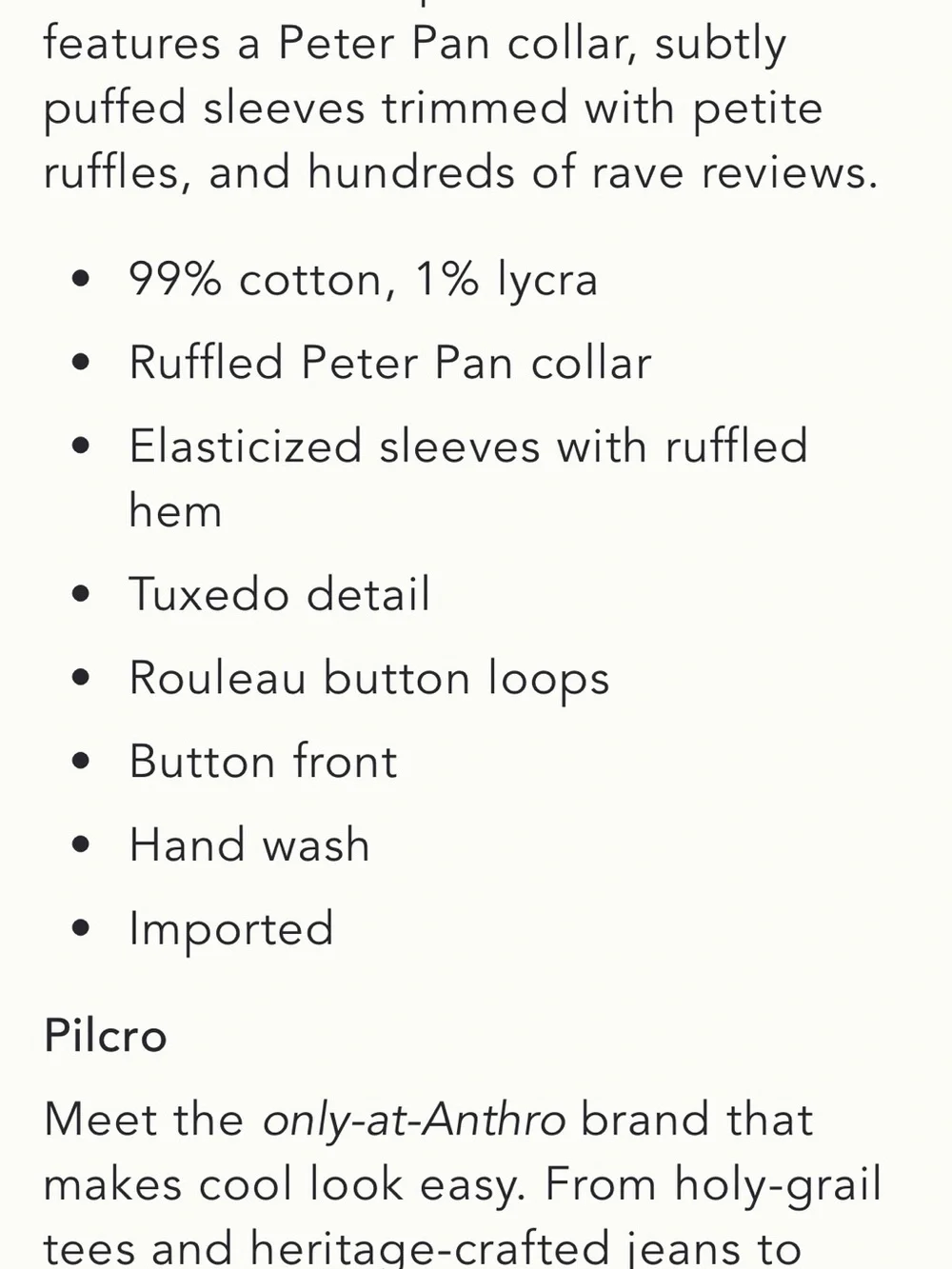 Anthropologie delicate pale