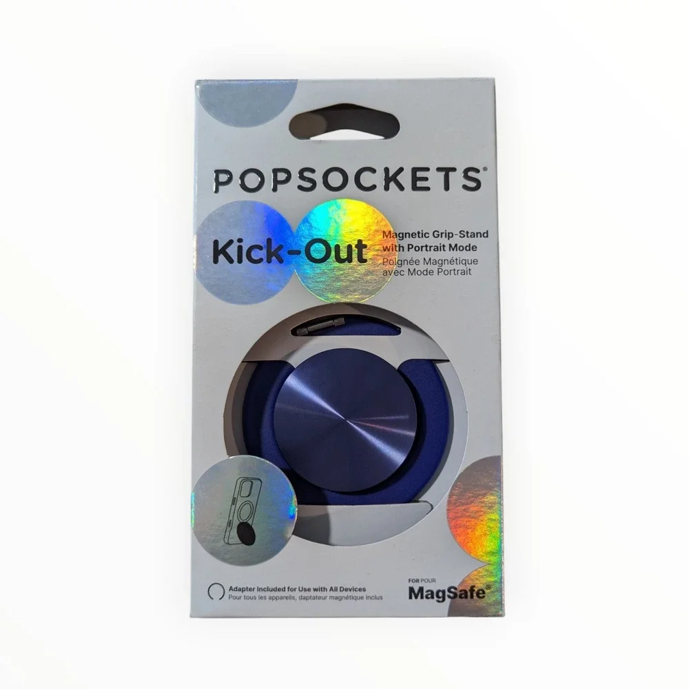 5-O PopSockets MagSafe Kick-Out PopGrip Phone Grip & Stand Ring French Navy