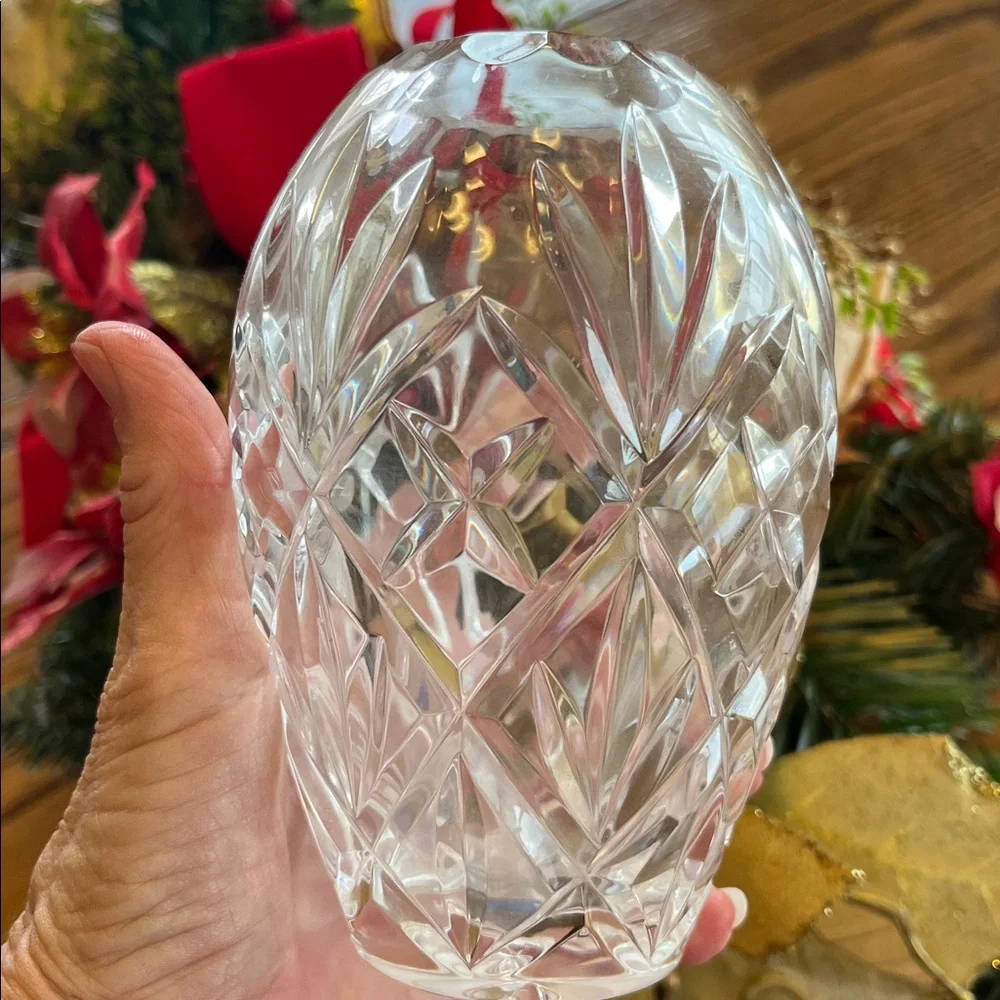 Elegant Crystal Vase 24% Crystal Lead Made in Poland