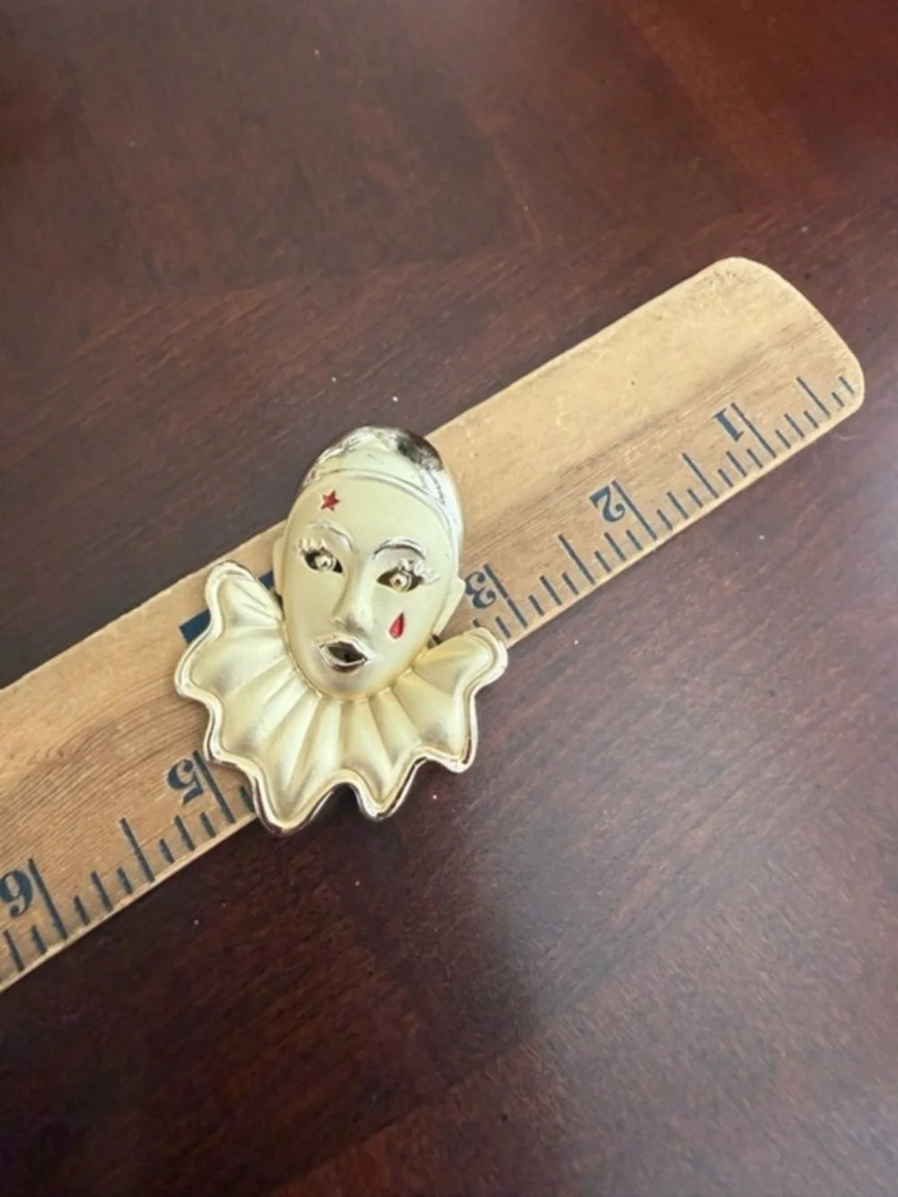 Vintage Clown Face Brooch