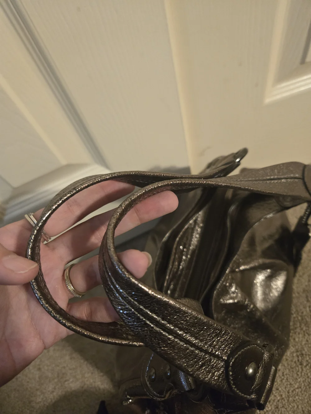 Coach bronze crackled