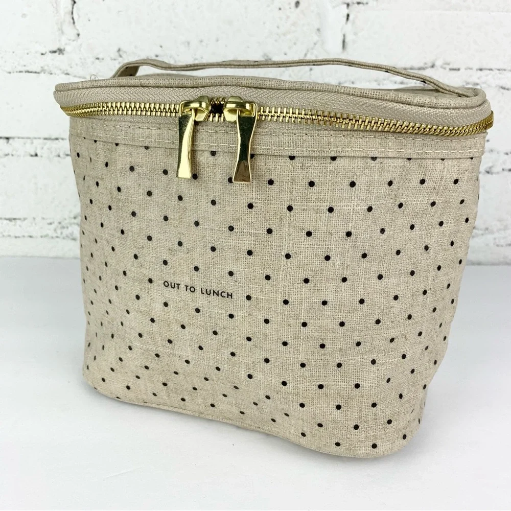 Kate Spade Polka Cot Beige Out To Lunch Lunchbox