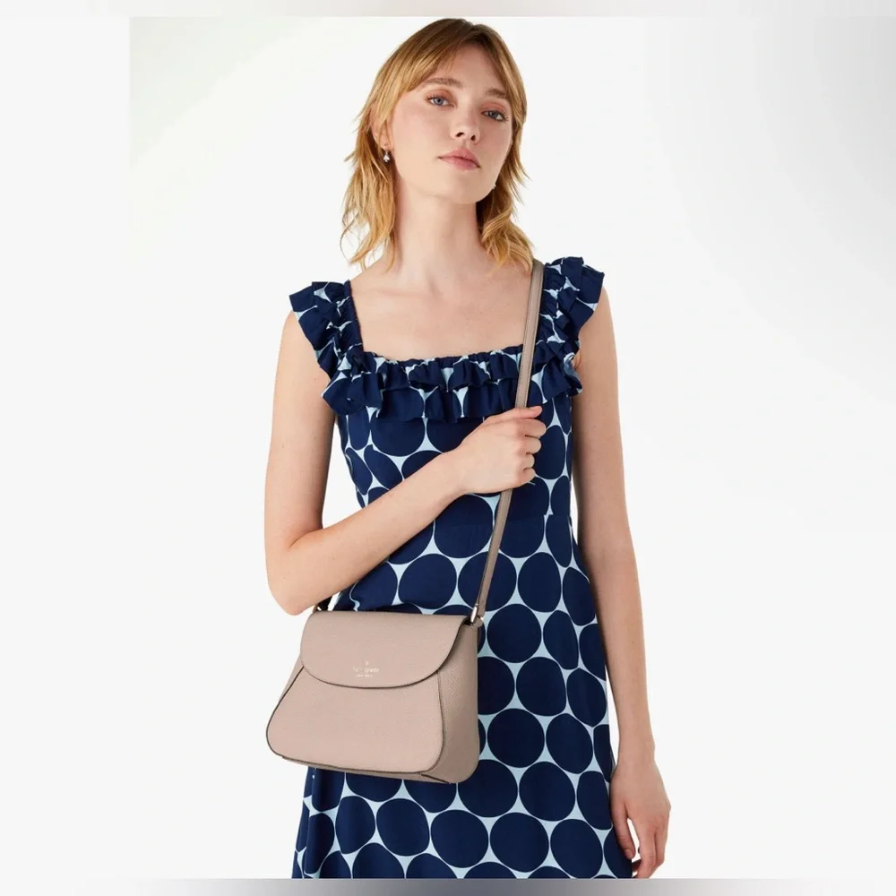 Kate Spade Monica Flap Pebble Leather Crossbody Bag