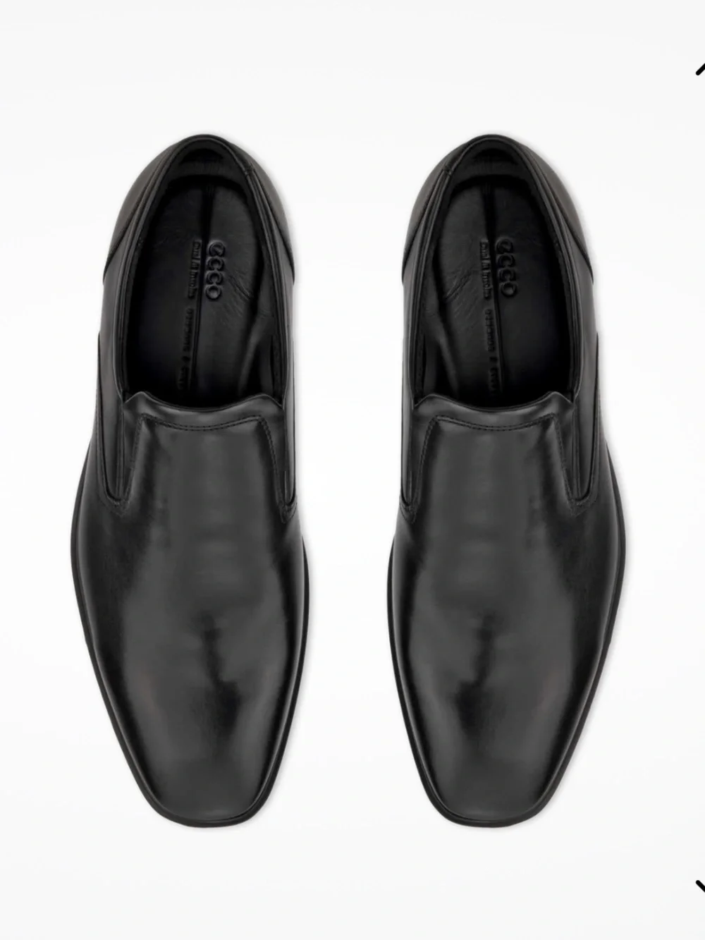 NEW ECCO Metropole Milan Men Leather Slip-On Derby Shoe Black Sz 43 EU /9-9.5 US