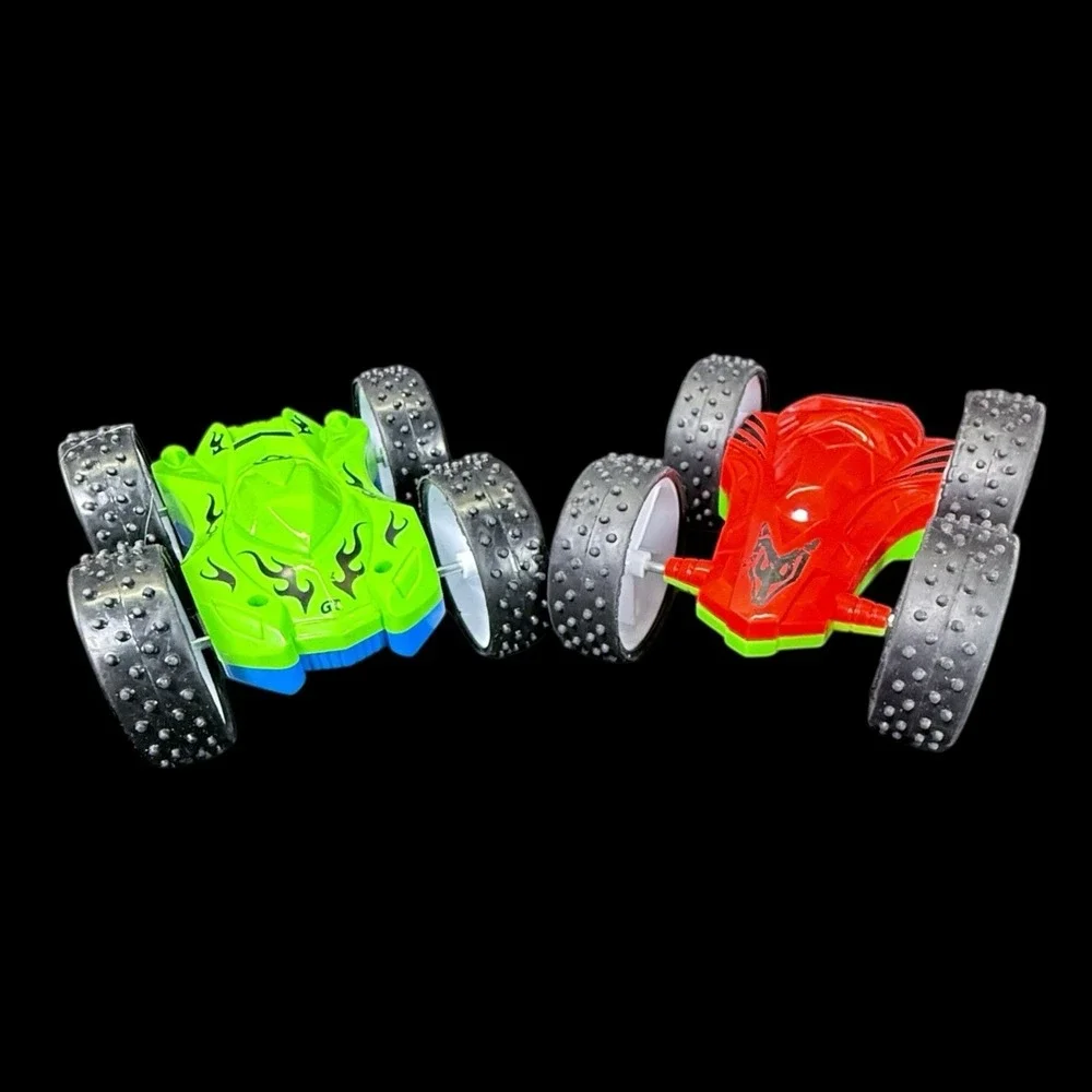 2 Four-Wheeled Double-Sided Drive Inertia Toy Car‎  Stunt Blue/Green/Red
