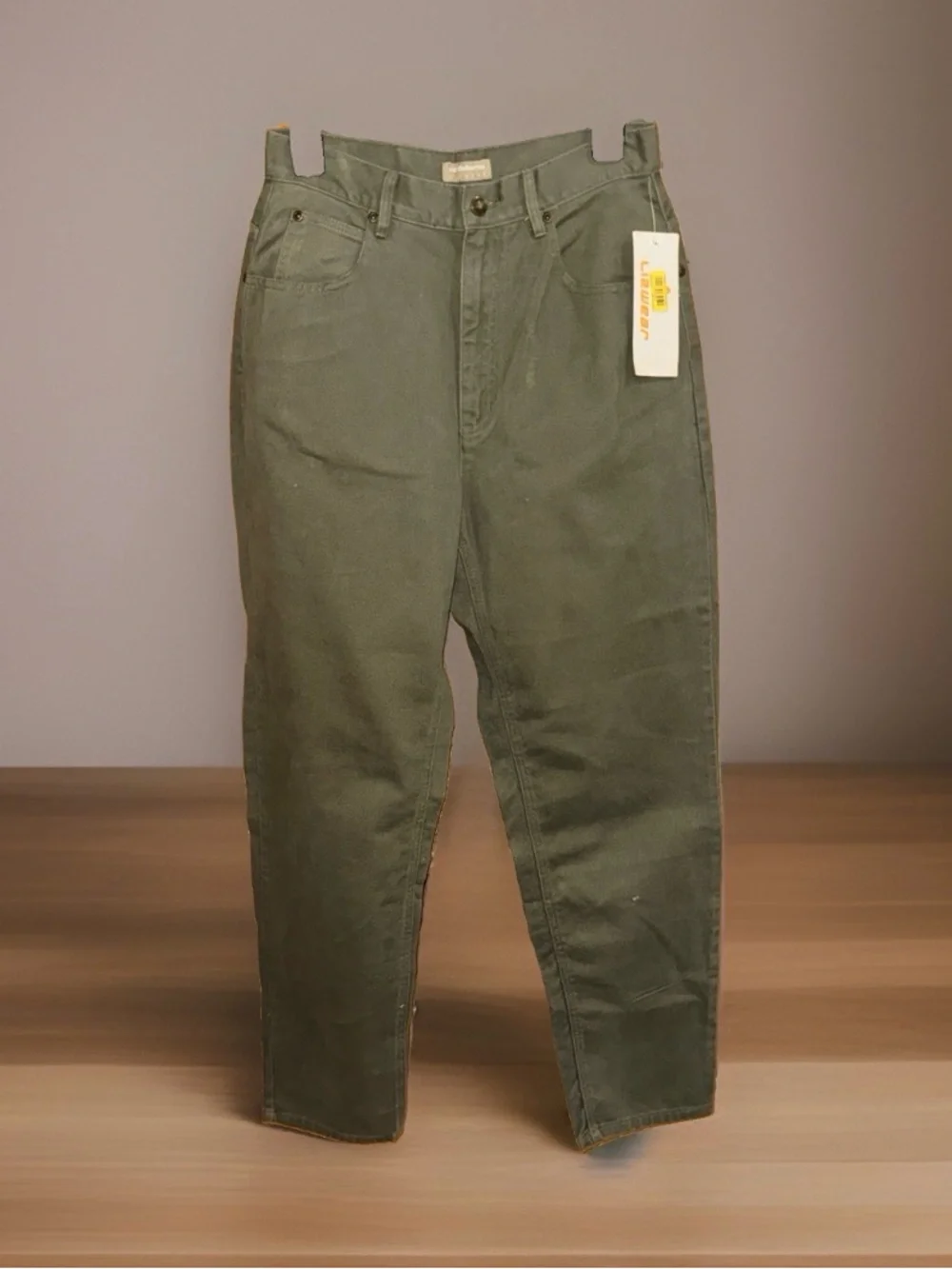 NWT Liz Claiborne Lizwear Women’s Olive Relaxed Fit Twill Jeans-8S