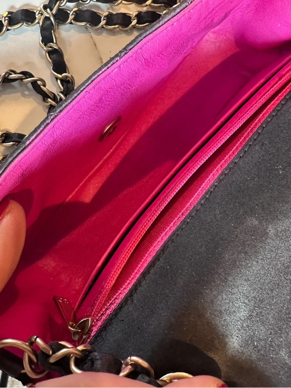 CHANEL strap drop