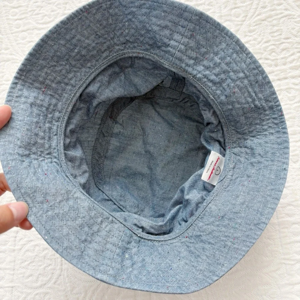 Hanna Andersson Kids' Chambray Bucket Hat Sun Hat Sz L