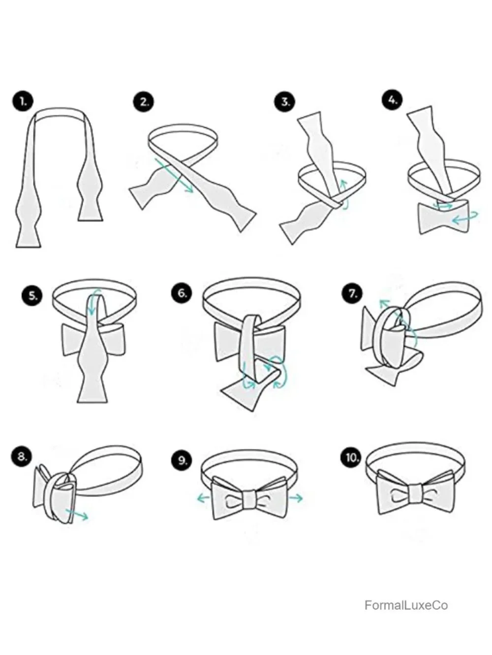 Men's Silk Bow Tie Set 4PCS Tuxedo Wedding Accessory