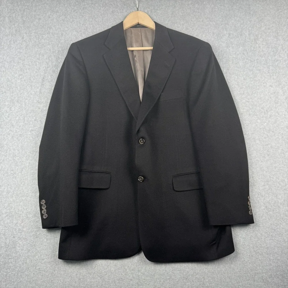 Hart Schaffner Marx Blazer Mens 41R Black Loro Piana‎ Cashmere Sport Coat USA