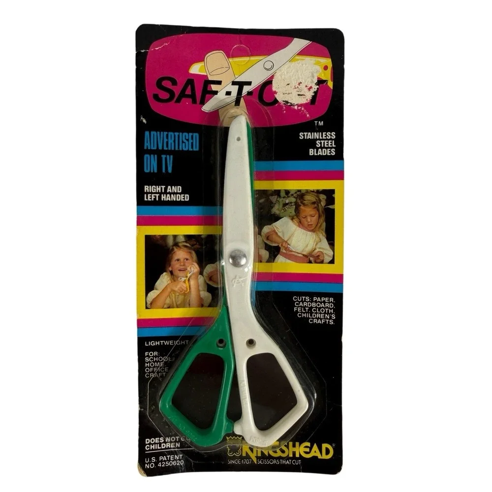 Vintage Kingshead Kids Original Saf-T-Cut Safety Safe Scissors - New‎