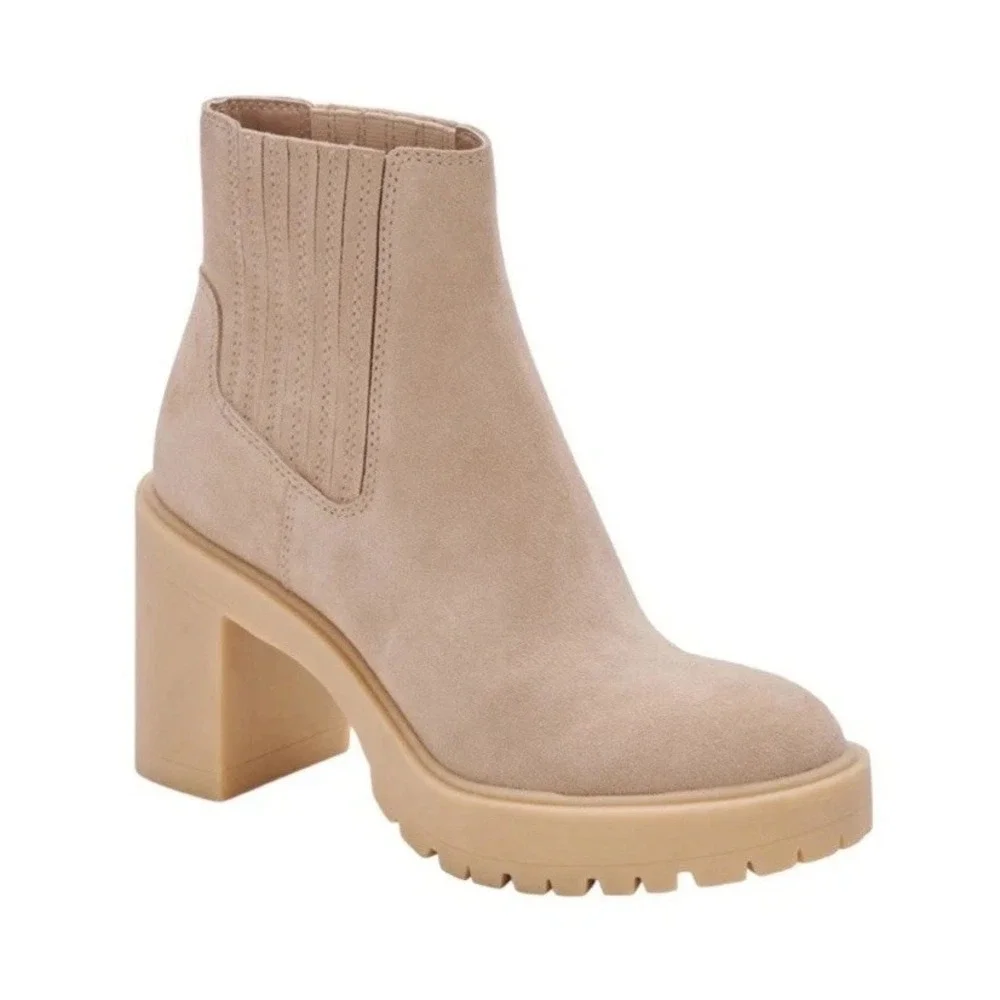 Dolce Vita Caster H2O Dune Suede‎ Leather Boots Waterproof Women's Size 10 New