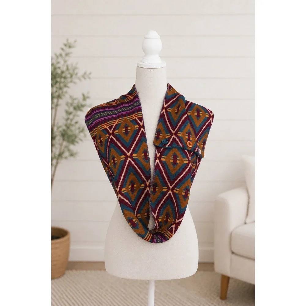 NWT Matilda Jane Choose Your Own‎ Path 435 Fall Feels Infinity Scarf Geometric
