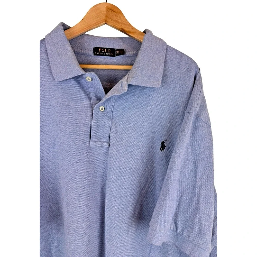 Polo Ralph Lauren Shirt Men's 4XB‎ Big Baby Blue Pony Casual 100% Cotton