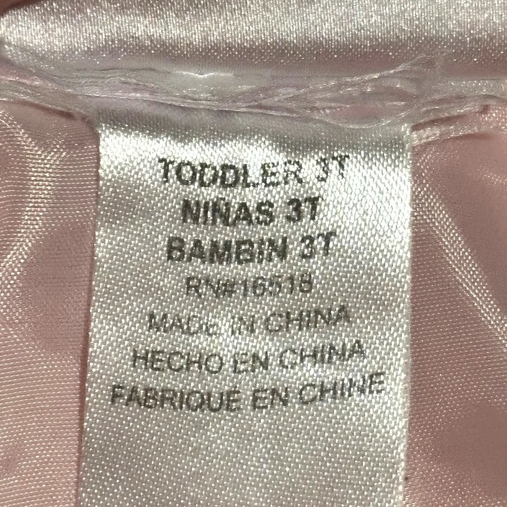 Youngland Toddler‎ Girls 3T Pink White Floral Lace Tulle Dress Special Occasion