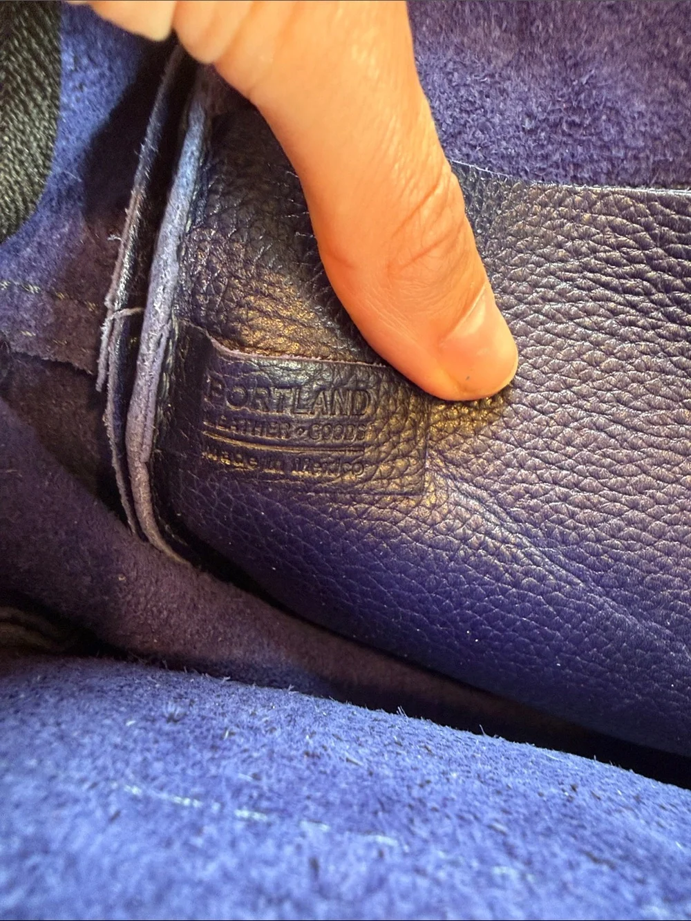 portland leather goods sleek navy