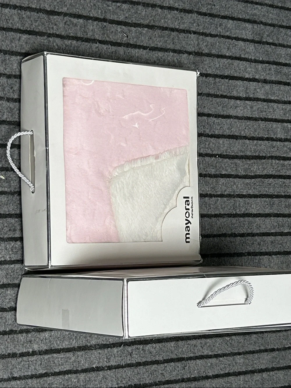 Mayoral Pink and Cream Super Soft Plush Newborn Baby Blanket. NWT