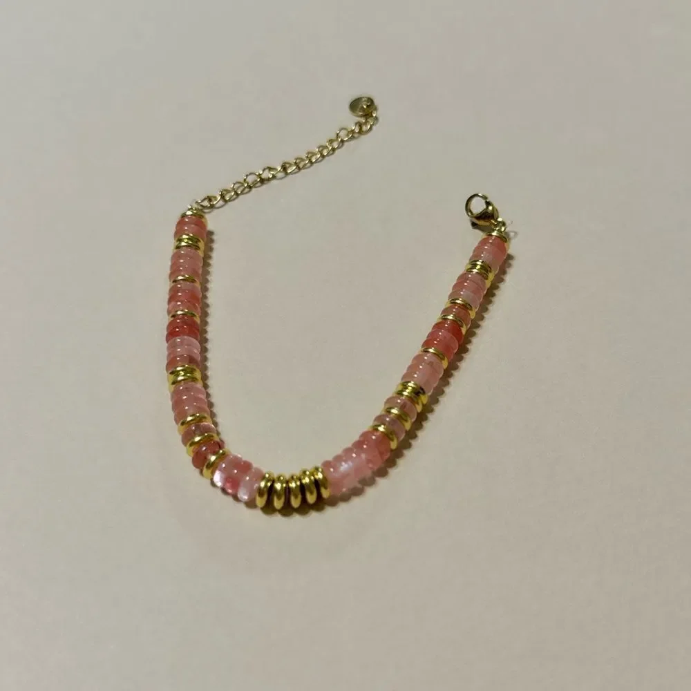 Anthropologie pink beaded