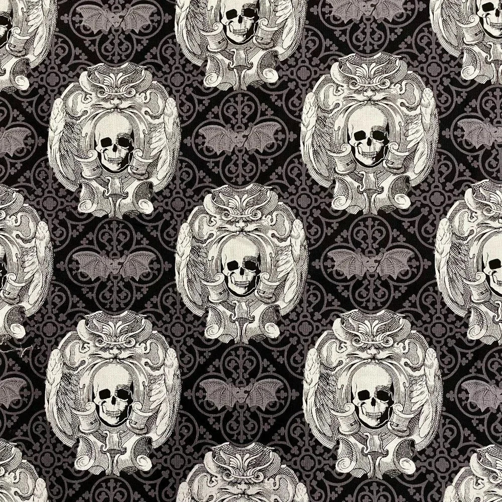 Gothic Skulls Fabric by Michael Miller