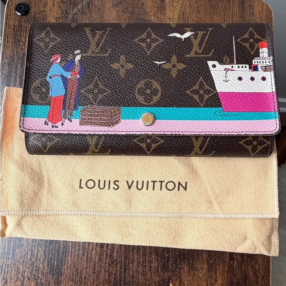 Louis Vuitton Transatlantic Illustre Sarah Wallet Monogram Rose Ballerine