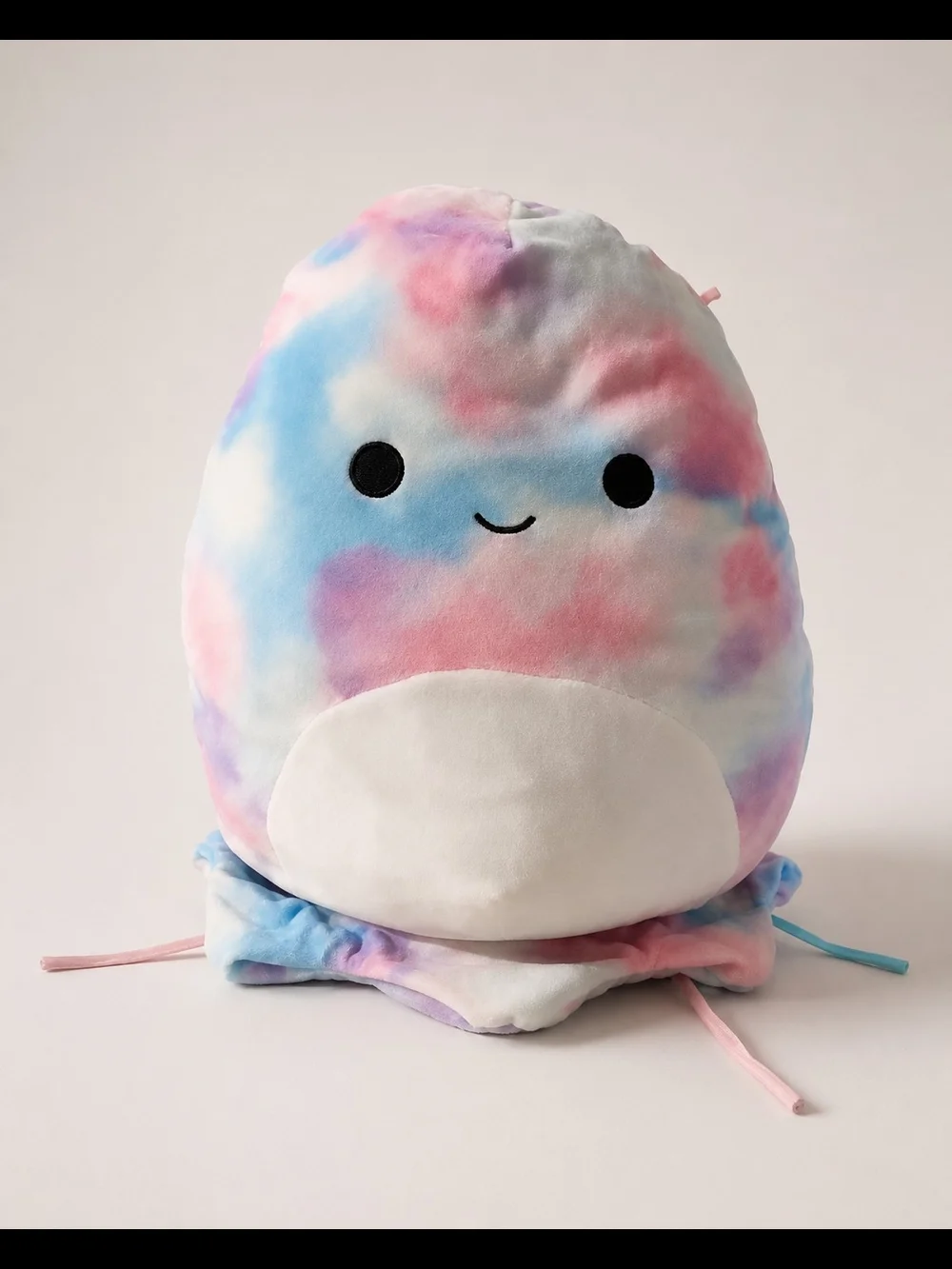Plush Tie-Dye Squishy Stuffed Toy - Pastel Pink & Blue
