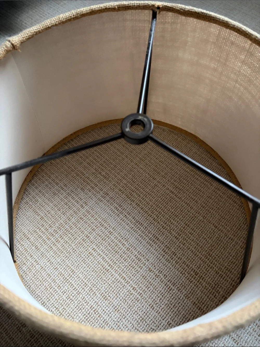 Pottery barn burlap lamp shades