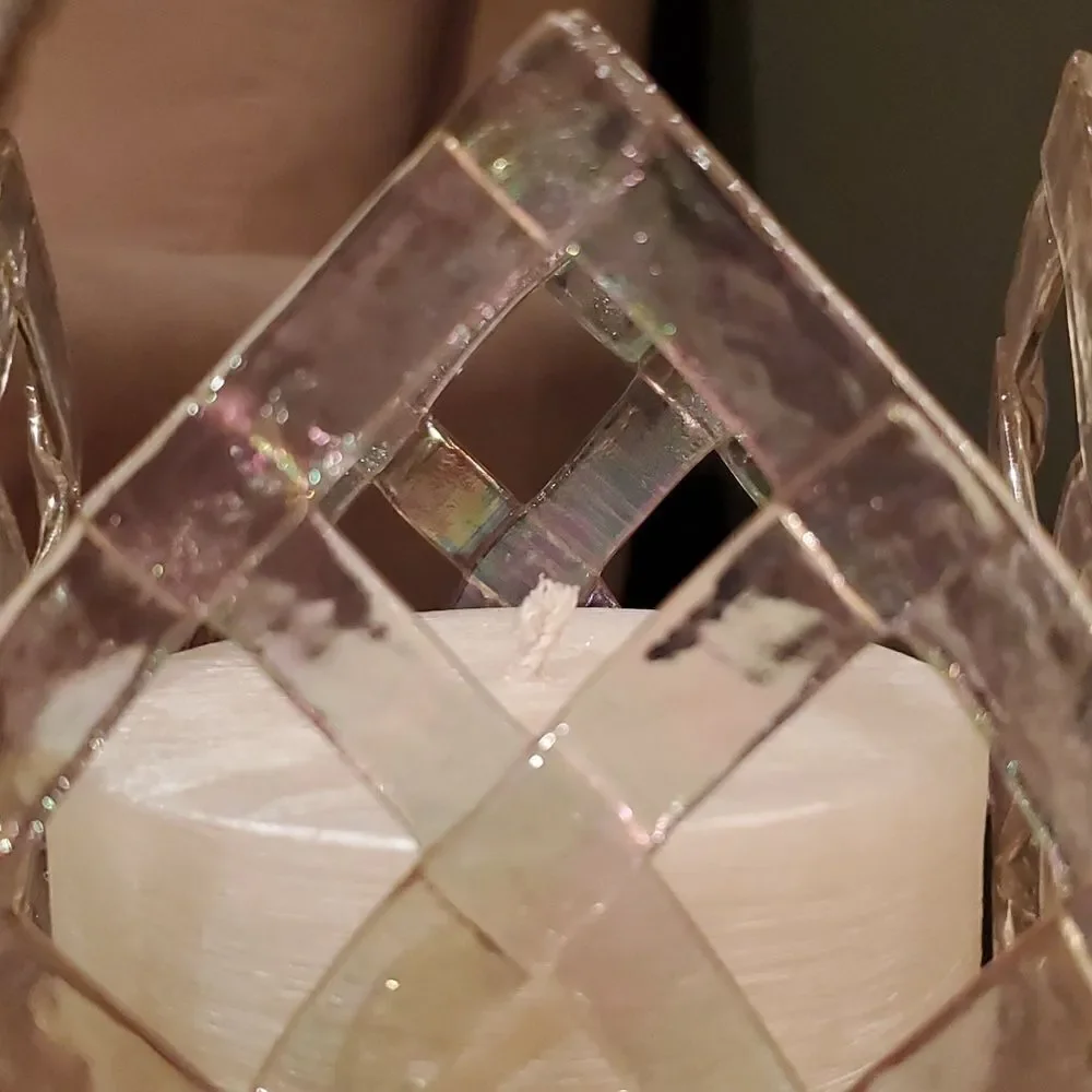Blown Glass candle has