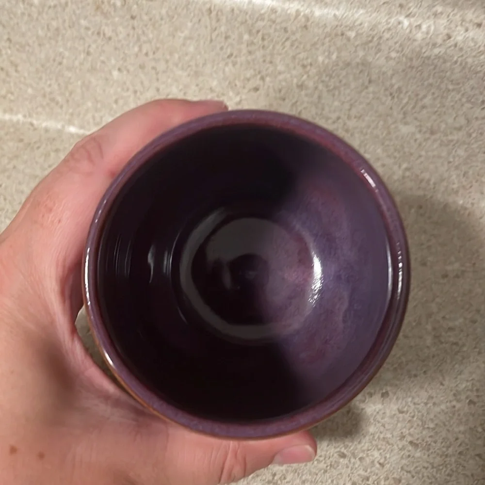 Handmade purple ceramic