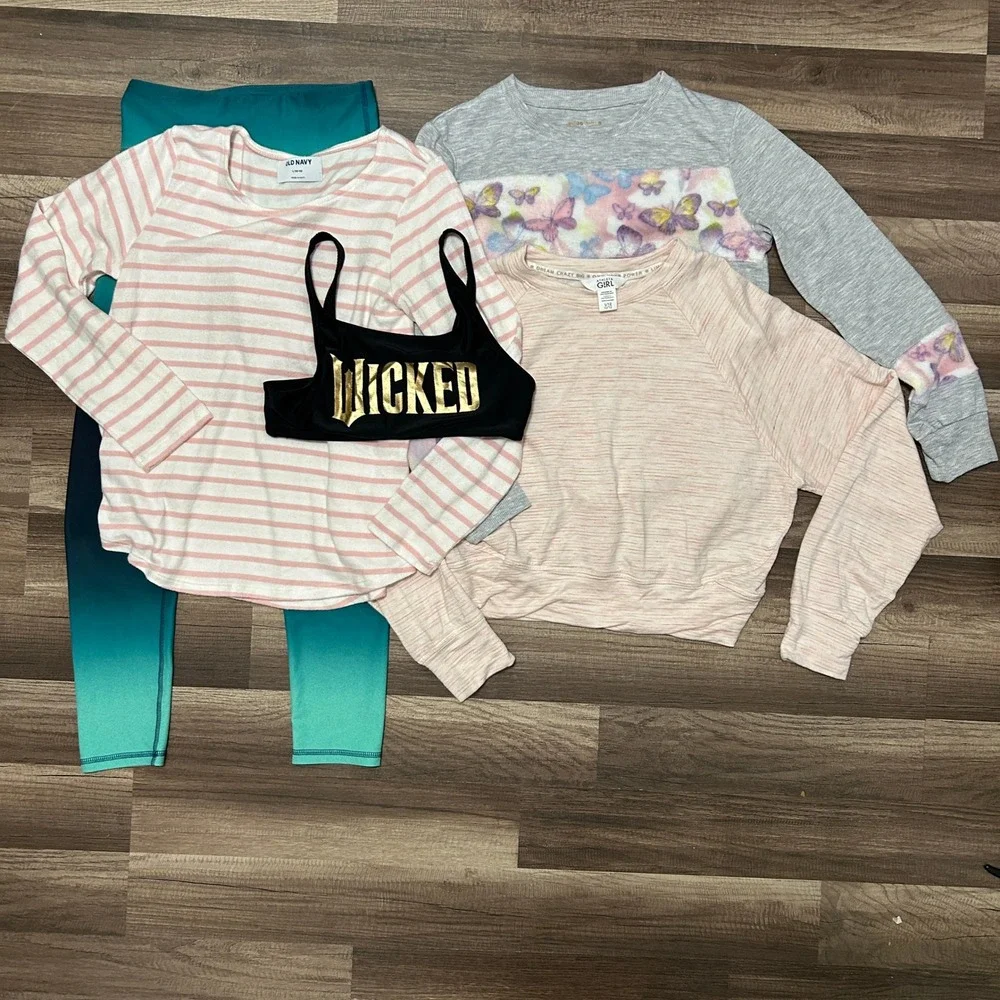 Old Navy Athleta BCBG Girls Size 10-12 Teal Pink Activewear Bundle School Dance