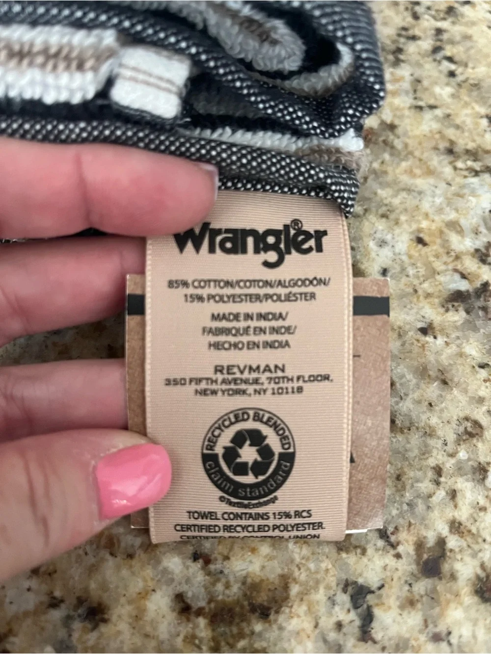 Wrangler branded hand