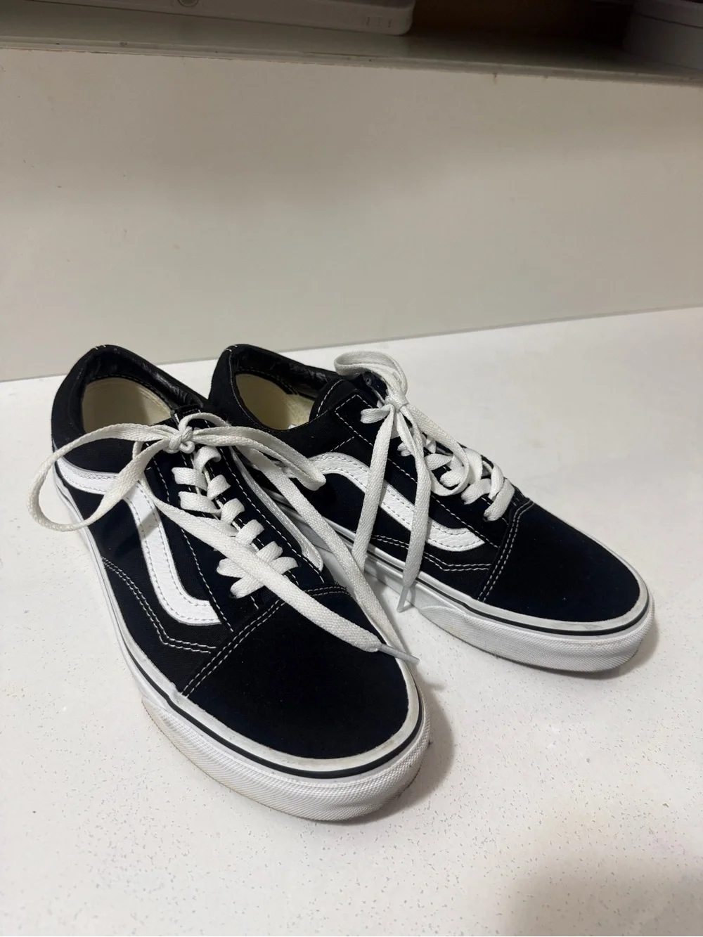 Classic Black and White Skate Sneakers new without box